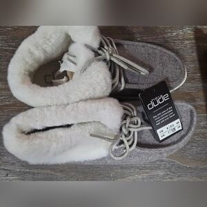 Hey Dude Men's Gray Fur-Lined Winter Boots